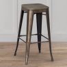 Taburete de Bar Diseño Industrial - Madera y Acero - 76cm - Stylix image 7