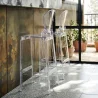 Taburete con Respaldo - Diseño Transparente - 75cm - Victoria Queen image 7