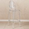 Taburete con Respaldo - Diseño Transparente - 75cm - Victoria Queen image 7