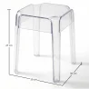 Taburete bajo Transparente - 47cm -  Victoria Queen image 7