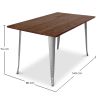 Mesa de Comedor Rectangular - Industrial - Madera - Tawny image 7