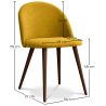 Silla de Comedor - Tapizada en Tela - Estilo Escandinavo - Evelyne image 7