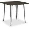 Mesa de Comedor Cuadrada - Diseño Industrial - Madera y Metal - Stylix image 7