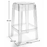 Taburete Diseño Transparente - 65cm -  Victoria Queen image 7