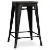 Taburete de Bar - Diseño Industrial - Madera y Acero - 60cm -Stylix image 7