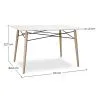 Mesa de Comedor Rectangular - Diseño Escandinavo - Madera - 110 x 80 cm image 7