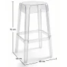 Taburete Diseño Transparente - 75cm -  Victoria Queen image 7