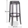Taburete Diseño Transparente - 75cm -  Victoria Queen image 7