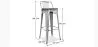 Taburete de Bar con Respaldo Diseño Industrial - Madera y Acero - 76 cm -  Stylix image 7