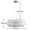 Lámpara de Techo - Lámpara Colgante Bolas de Cristal - 50cm - Savoni  image 7