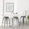 Taburete de Bar con Respaldo - Diseño Industrial  - 60cm - Stylix  image 7