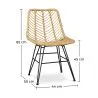 Silla de Comedor Ratán - Estilo Boho - Mia image 7