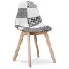 Silla de Comedor - Tapizada en Patchwork Blanco y Negro - Denisse  image 7