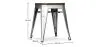 Taburete Diseño Industrial - Madera y  Acero - 45 cm -Stylix image 7