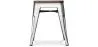Taburete Diseño Industrial - Madera y  Acero - 45 cm -Stylix image 7