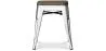 Taburete Diseño Industrial - Madera y  Acero - 45 cm -Stylix image 7