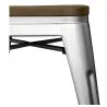 Taburete Diseño Industrial - Madera y  Acero - 45 cm -Stylix image 7