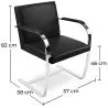 Silla de Oficina con Reposabrazos - Silla de Escritorio Tapizada en Polipiel- Brama  image 7