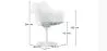 Silla de Comedor con Reposabrazos - Silla Giratoria Blanca -Tulipan  image 7