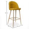 Taburete Tapizado en Tela - Diseño Escandinavo  - 76cm - Evelyne  image 7