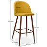 Taburete Tapizado en Tela - Diseño Escandinavo - 76cm - Evelyne  image 7