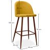 Taburete Tapizado en Tela - Diseño Escandinavo - 76cm - Evelyne  image 7