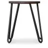Taburete Redondo - Diseño Industrial - Madera y Acero - 43cm - Hairpin image 7