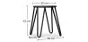 Taburete Redondo - Diseño Industrial - Madera y Acero - 43cm - Hairpin image 7