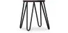 Taburete Redondo - Diseño Industrial - Madera y Acero - 43cm - Hairpin image 7