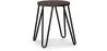 Taburete Redondo - Diseño Industrial - Madera y Acero - 43cm - Hairpin image 7