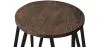 Taburete Redondo - Diseño Industrial - Madera y Acero - 43cm - Hairpin image 7