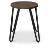 Taburete Redondo - Diseño Industrial - Madera y Acero - 43cm - Hairpin image 7