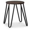 Taburete Redondo - Diseño Industrial - Madera y Acero - 43cm - Hairpin image 7