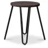 Taburete Redondo - Diseño Industrial - Madera y Acero - 43cm - Hairpin image 7