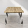 Mesa de Comedor Rectangular - Industrial - Madera y Metal - 150cm - Hairpin  image 7
