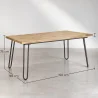 Mesa de Comedor Rectangular - Industrial - Madera y Metal - 150cm - Hairpin  image 7
