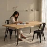 Mesa de Comedor Rectangular - Industrial - Madera y Metal - 150cm - Hairpin  image 7
