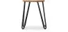Taburete Redondo - Diseño Industrial - Madera y Acero - 44cm - Hairpin image 7