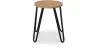 Taburete Redondo - Diseño Industrial - Madera y Acero - 44cm - Hairpin image 7