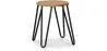 Taburete Redondo - Diseño Industrial - Madera y Acero - 44cm - Hairpin image 7