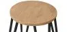 Taburete Redondo - Diseño Industrial - Madera y Acero - 44cm - Hairpin image 7