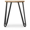 Taburete Redondo - Diseño Industrial - Madera y Acero - 44cm - Hairpin image 7