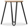 Taburete Redondo - Diseño Industrial - Madera y Acero - 44cm - Hairpin image 7