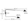 Lámpara Flexo - Aplique de Pared - 2 Brazos Negro - George  image 7