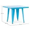 Mesa Infantil Cuadrada - Industrial - Metal - 60cm - Stylix  image 7