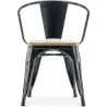 Silla de Comedor con Reposabrazos - Madera y Acero - Stylix  image 7
