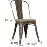 Silla de Comedor - Diseño Industrial - Madera y Acero -Stylix  image 7