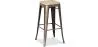 Taburete de Bar Diseño Industrial - Acero y Madera - 76cm -  Stylix  image 7