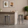 Taburete de Bar Diseño Industrial - Acero y Madera - 76cm -  Stylix  image 7