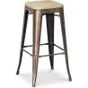 Taburete de Bar Diseño Industrial - Acero y Madera - 76cm -  Stylix  image 7